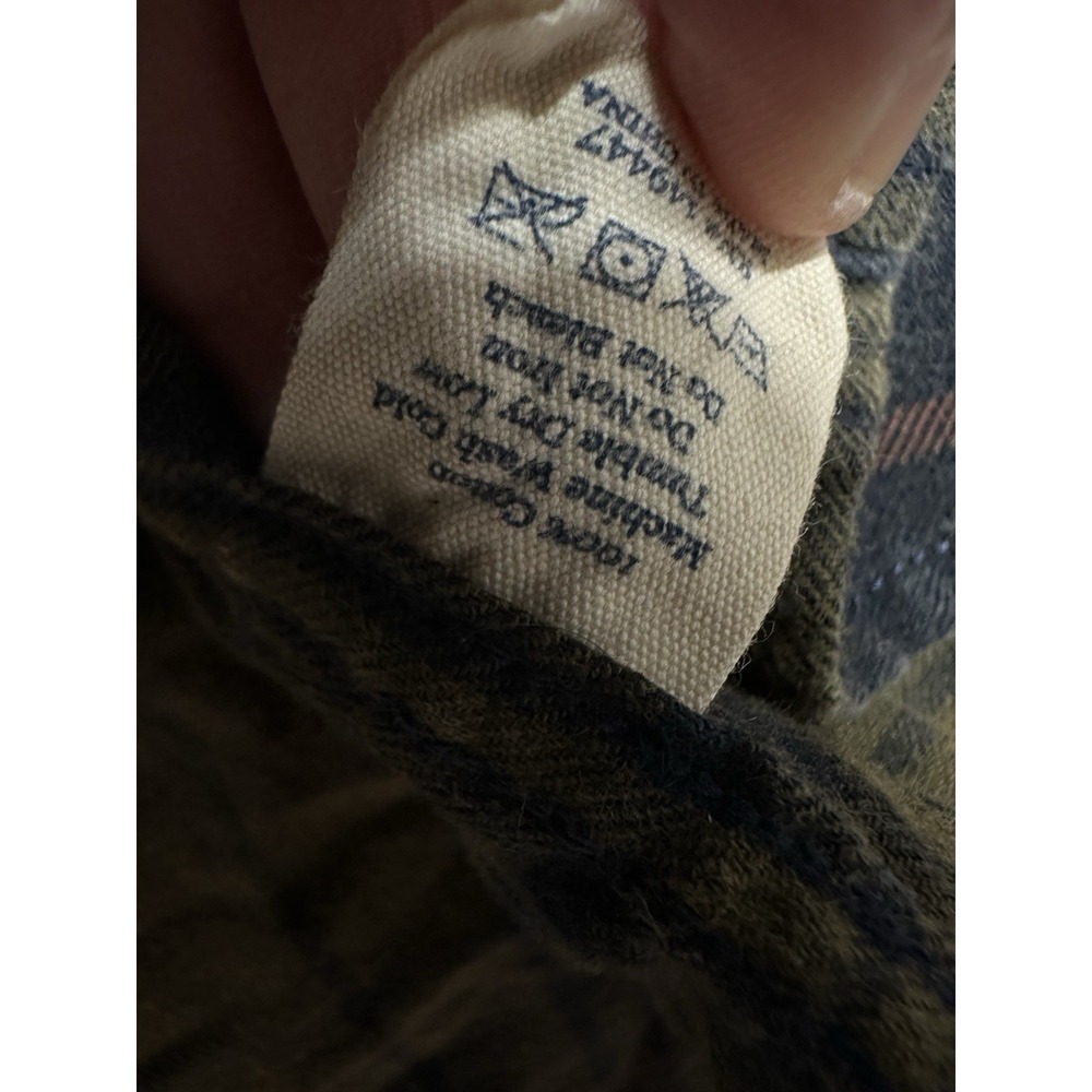 THE NORMAL BRAND Mountain Regular Fit Flannel Shirt In Green Plaid Size Large - Picture 7 of 9